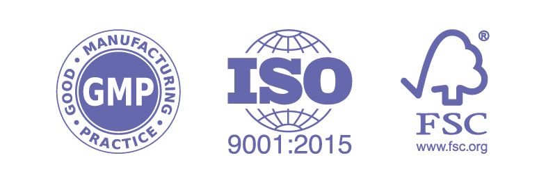 Certificazioni GMP ISO 9001 e FSC®
